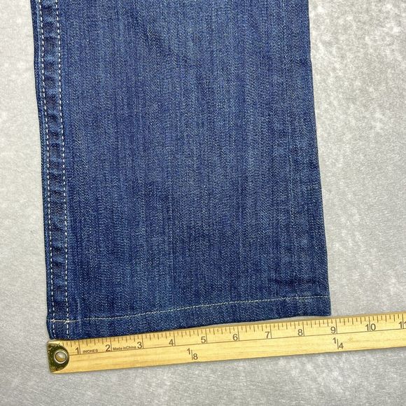 Miss Me Jeans Womens Size 29 Blue Boot Distress Jeweled Flap Pockets 3514 - Picture 11 of 15